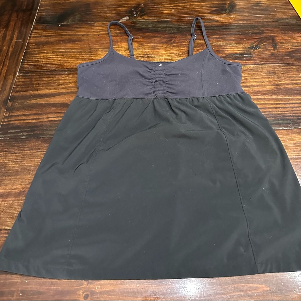 Athleta Black and Dark Purple Tank Top